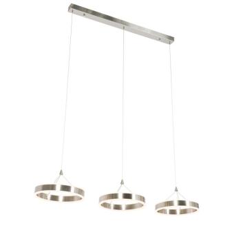 Acél lógólámpa téglalap alakú, LED-del, 3 fokozatú fényerő-szabályozóval, 3-lámpás - Lyani kép