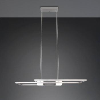 Albany LED-es függőlámpa, nikkel, 100 x 28 cm, alumínium, CCT dimmelhető kép