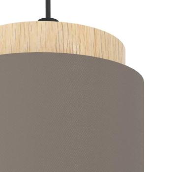 Albariza textil függőlámpa, cappuccino színű, szövet, 3-lámpás. kép