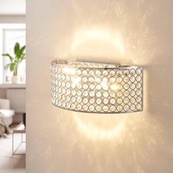 Alizee LED üvegkristály fali lámpa, króm kép