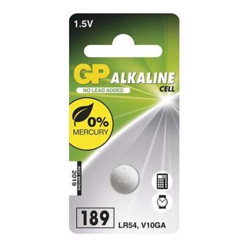  Alkáli gombelem LR54 GP ALKALINE 1,5V/44 mAh  kép