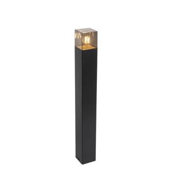 Álló kültéri lámpa fekete 70 cm IP44 füstüveggel - Denmark kép