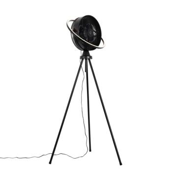 Álló ventilátor állványon fekete, LED-del, 3 fokozatú fényerő-szabályozóval és állítható - Marleen kép