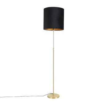 Állólámpa arany/bronz fekete bársony árnyékolóval 40/40 cm - Parte kép