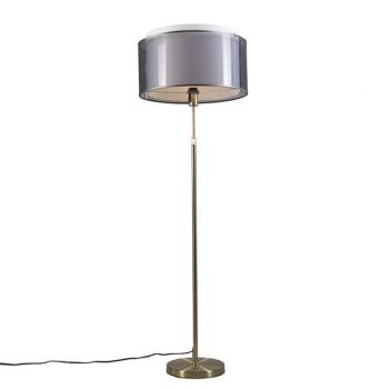Állólámpa arany/bronz fekete/fehér árnyékolóval 47 cm - Parte kép