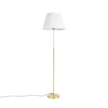 Állólámpa arany/réz színű, redőzött krémszínű árnyékolóval 45 cm - Parte kép