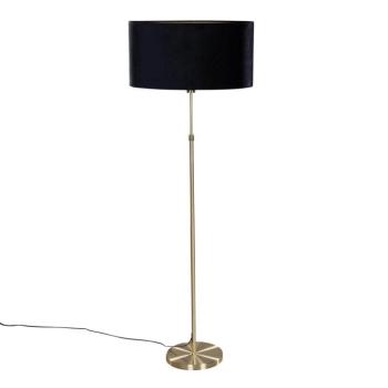Állólámpa aranyozott ovális bársony lámpabúrával, fekete, 50 cm - Parte kép