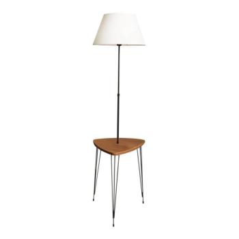  Állólámpa asztallal 1xE27/40W/230V fekete/barna  kép