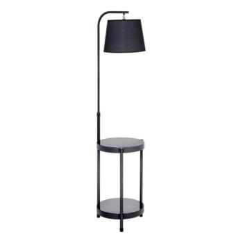  Állólámpa asztallal 1xE27/60W/230V USB fekete  kép
