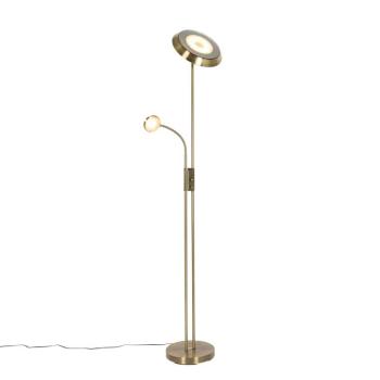 Állólámpa bronz LED-del és dimmerrel, olvasólámpával - Fez kép