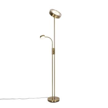 Állólámpa bronz LED-del és dimmerrel, olvasólámpával - Kelso kép