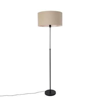 Állólámpa fekete állítható árnyékolóval világosbarna 50 cm - Parte kép