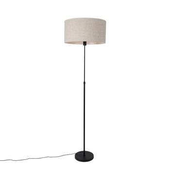 Állólámpa fekete állítható világos szürke árnyékolóval 50 cm - Parte kép