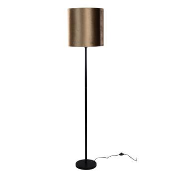 Állólámpa fekete bársony lámpabúrával bronz színben 40 cm - Simplo kép