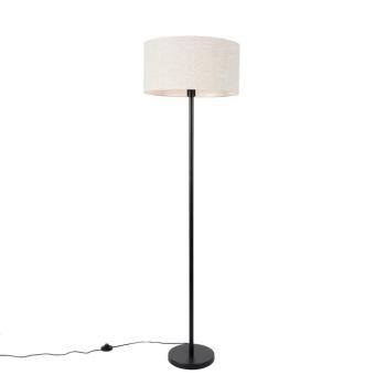 Állólámpa fekete világos szürke árnyékolóval 50 cm - Simplo kép