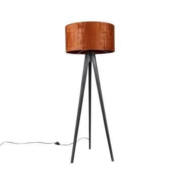 Állólámpa háromlábú fekete árnyékolóval piros 50 cm - Tripod Classic kép