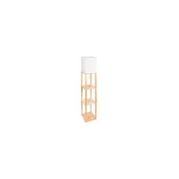 Állólámpa polcokkal 1xE27/60W/230V fehér/barna  kép