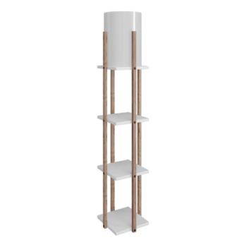  Állólámpa polcokkal NORA 1xE27/40W/230V barna/fehér  kép