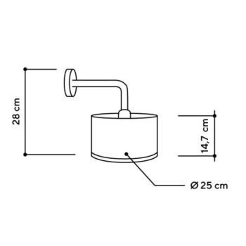 ALMUT 2610 fali lámpa Ø 25 cm széna/p. rózsavirág kép