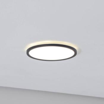 Aqua LED panel, Ø 30 cm, fekete, fém/műanyag, CCT dim kép