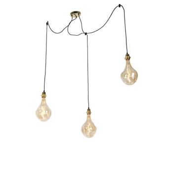 Arany függőlámpa 3-lámpás, LED-del, arany, fényerőszabályozóval - Cava Luxe kép
