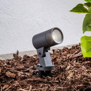 Arcchio Hemmani földi tüskés spotlámpa, magasság 35 cm, antracit, alumínium kép