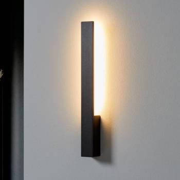Arcchio Ivano LED fali lámpa, 42,5 cm, fekete, fém kép
