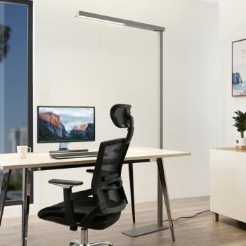 Arcchio LED-es irodai állólámpa Tamilo, ezüst, fém, 194cm kép