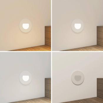 Arcchio LED-es süllyesztett lámpa Vexi, Ø 7,8 cm, fehér, alumínium, CCT kép