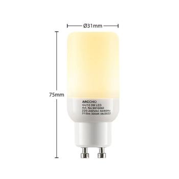 Arcchio LED lámpa csöves formában GU10 3W 3,000K kép