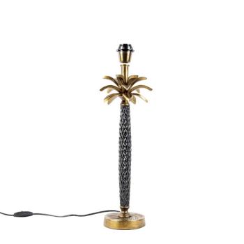 Art Deco asztali lámpa bronz fekete színben, árnyékoló nélkül - Areka kép