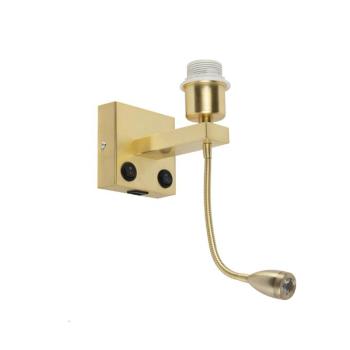 Art Deco fali lámpa arany USB-vel és rugalmas karral - Brescia Combi kép