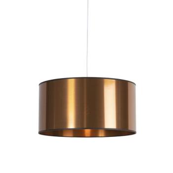 Art Deco lógólámpa fehér réz árnyékolóval 50 cm - Pendel kép