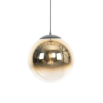 Art Deco lógólámpa fekete aranyszínű üveggel 33 cm - Pallon kép