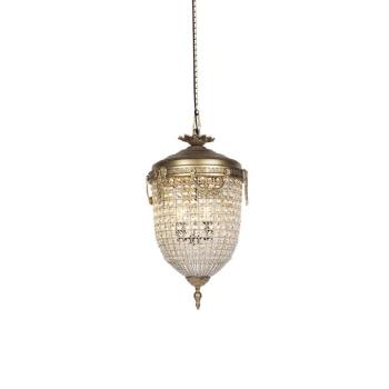 Art Deco lógólámpa kristály 40cm arany - Cesar kép