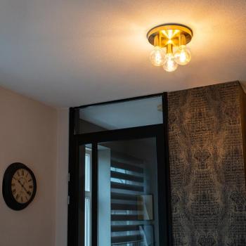 Art Deco mennyezeti lámpa arany kerek - Facil 3 kép