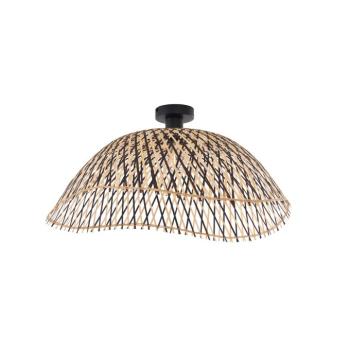 Art Deco mennyezeti lámpa fekete bambusz 60 cm - Alka kép