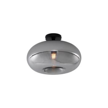 Art Deco mennyezeti lámpa fekete füstüveggel 40 cm - Busa kép