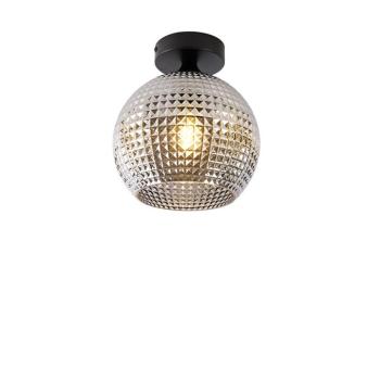 Art Deco mennyezeti lámpa fekete füstüveggel - Sphere kép