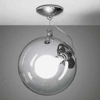 Artemide Miconos üveg mennyezeti lámpa krómban kép