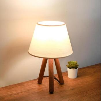  Asztali lámpa AYD 1xE27/40W/230V barna/krémszínű  kép