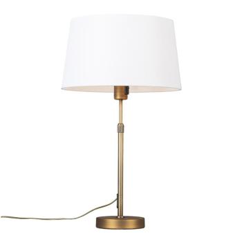 Asztali lámpa bronz árnyékolóval, fehér 35 cm állítható - Parte kép