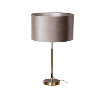 Asztali lámpa bronz színű, taupe bársony lámpabúrával, 35 cm - Parte kép