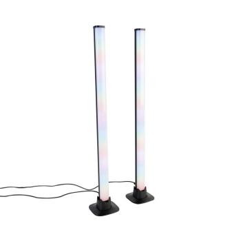 Asztali lámpa fekete, LED-del, távirányítóval és RGB-vel - Arnold kép