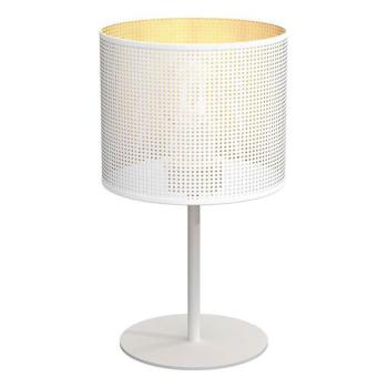 Asztali lámpa LOFT SHADE 1xE27/60W/230V á. 18 cm fehér/arany  kép