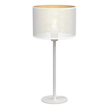  Asztali lámpa LOFT SHADE 1xE27/60W/230V á. 25 cm fehér/arany  kép