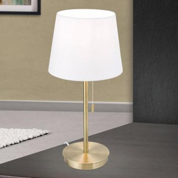 Asztali lámpa Ludwig USB port fehér/antik réz kép
