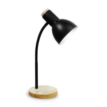  Asztali lámpa MARMA 1xE27/60W/230V fekete/gumifa  kép