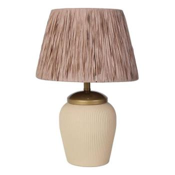  Asztali lámpa RAMZES 1xE27/40W/230V krémszínű/barna  kép