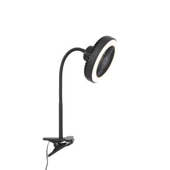 Asztali ventilátor fekete LED-del 2700K - Dores kép